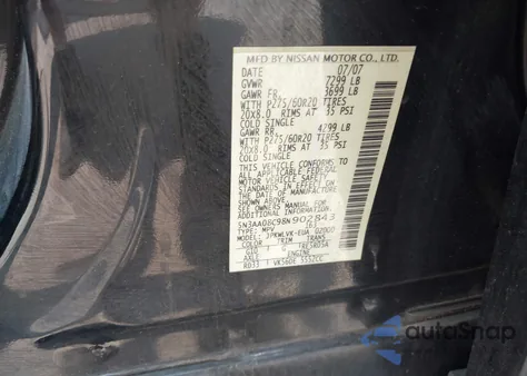 2008 Infiniti Qx56 из США, поврежденный, VIN 5N3AA08C98N902843